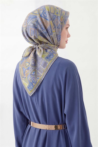 Soft Eşarp Geometrik Gri