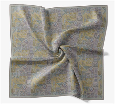 Soft Eşarp Geometrik Gümüş