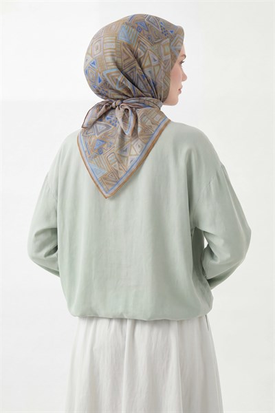 Soft Eşarp Geometrik Hardal