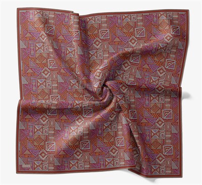 Soft Eşarp Geometrik Kırmızı