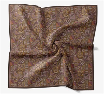 Soft Eşarp Geometrik Mocha Mousse