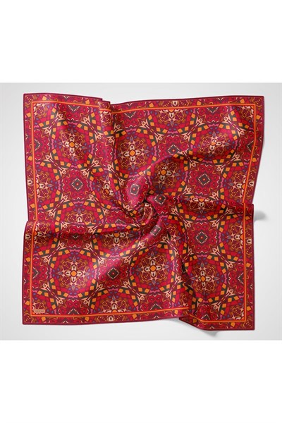 Soft Eşarp Geometrik Narçiçeği 90x90