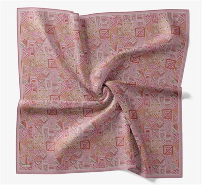 Soft Eşarp Geometrik Pembe