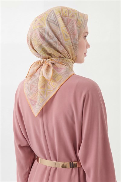 Soft Eşarp Geometrik Sarı