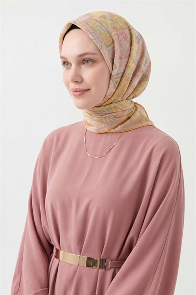 Soft Eşarp Geometrik Sarı
