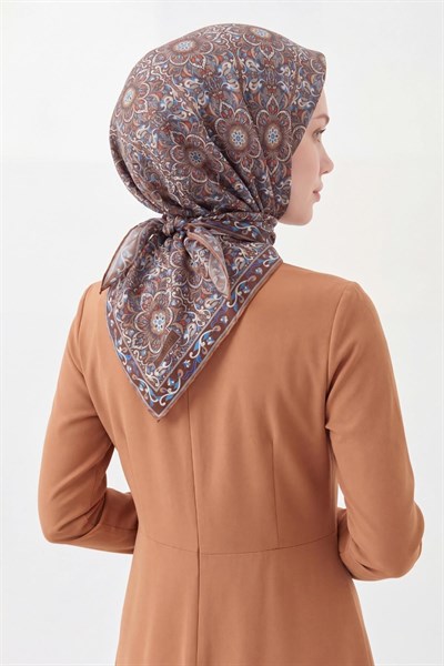Soft Eşarp Kahverengi 90x90