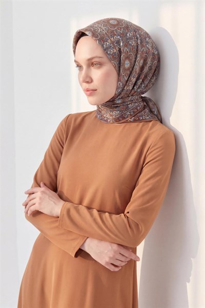Soft Eşarp Kahverengi 90x90