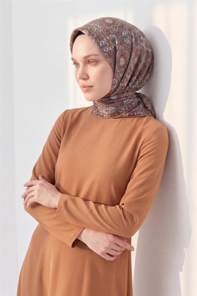 Soft Eşarp Kahverengi 90x90