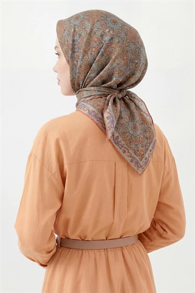 Soft Eşarp Koyu Vizon 90x90