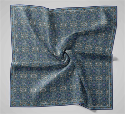 Soft Eşarp Mavi  90x90
