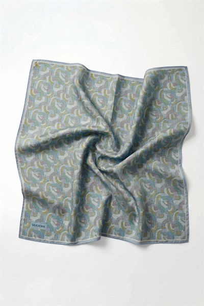 Soft Eşarp Melodi Desen Bebe Mavi 90x90