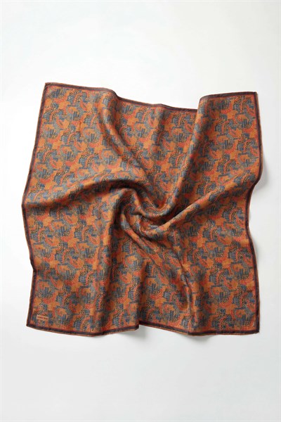 Soft Eşarp Melodi Desen Pas Rengi 90x90