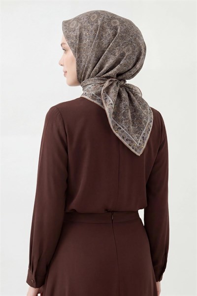 Soft Eşarp Metalik Gri  90x90