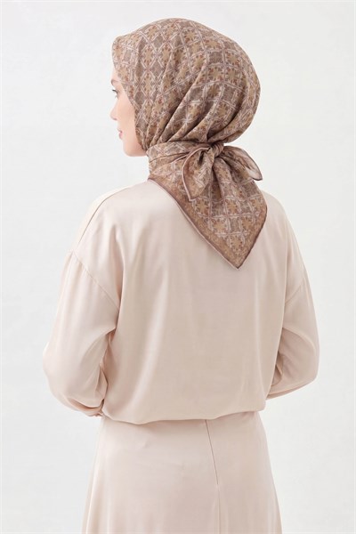Soft Eşarp Minimal Motif Gri