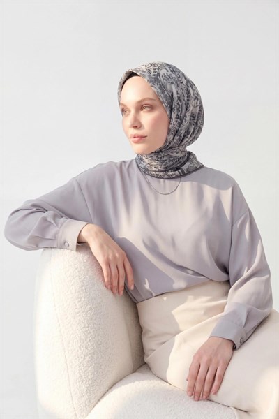 Soft Eşarp Perla Gri 90x90