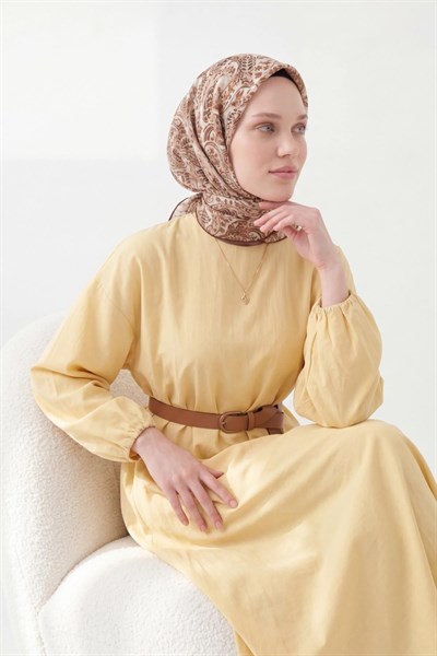 Soft Eşarp Perla Kahverengi 90x90
