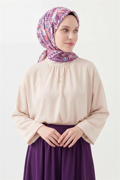 Soft Eşarp Perla Mor 90x90