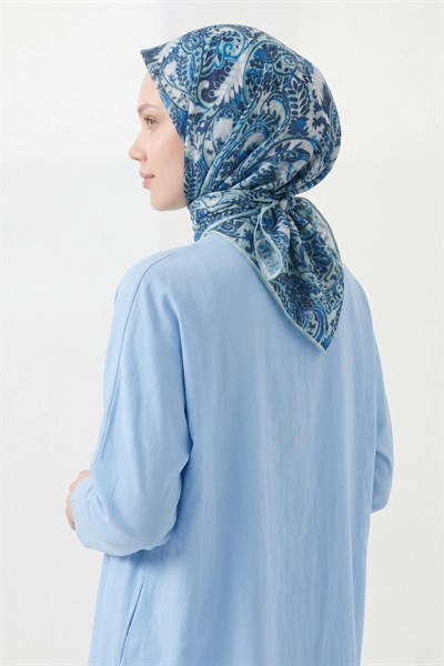 Soft Eşarp Perla Saks 90x90