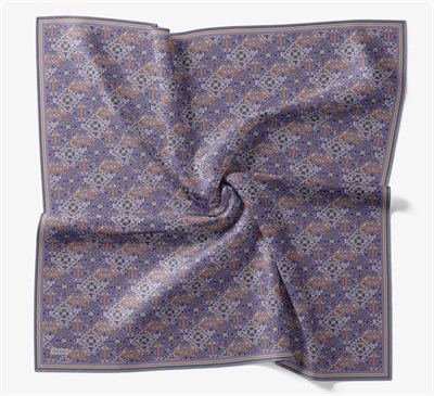 Soft Eşarp Pixel Ethnic Eflatun