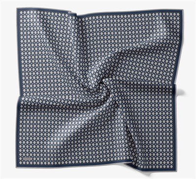Soft Eşarp Retro Geometrik Mavi