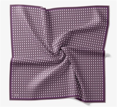 Soft Eşarp Retro Geometrik Mürdüm