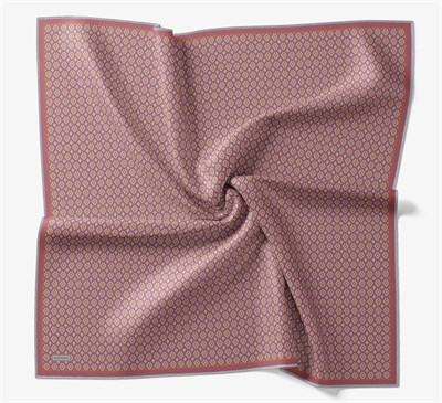 Soft Eşarp Retro Geometrik Pembe