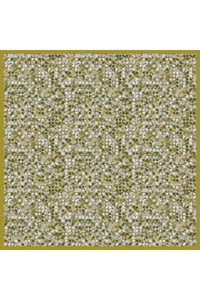 Soft Eşarp Retro Mozaik Fıstık Yeşili 90x90