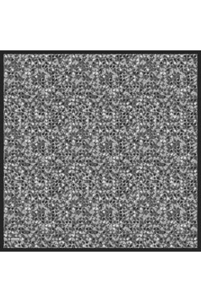 Soft Eşarp Retro Mozaik Gümüş 90x90