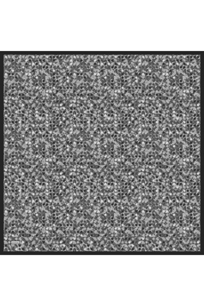 Soft Eşarp Retro Mozaik Gümüş 90x90