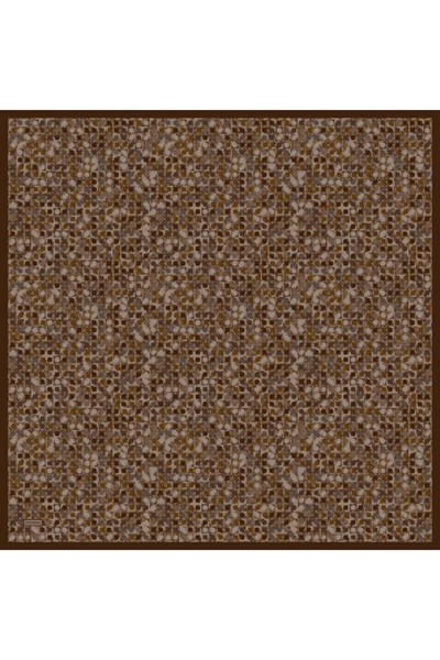 Soft Eşarp Retro Mozaik Kiremit 90x90