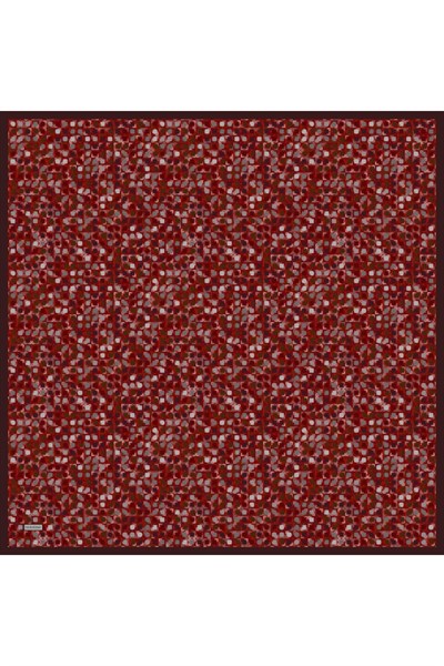 Soft Eşarp Retro Mozaik Kırmızı 90x90