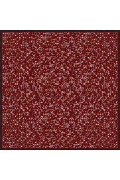 Soft Eşarp Retro Mozaik Kırmızı 90x90
