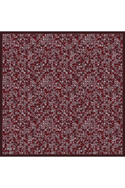 Soft Eşarp Retro Mozaik Koyu Gri 90x90