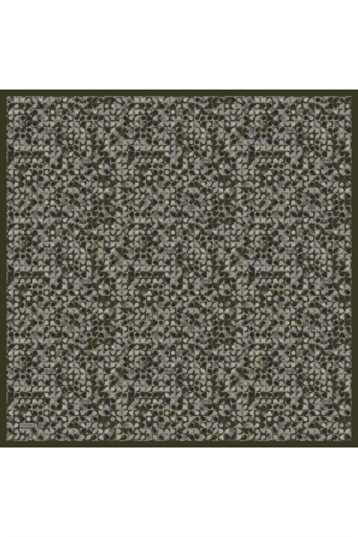 Soft Eşarp Retro Mozaik Koyu Yeşil 90x90