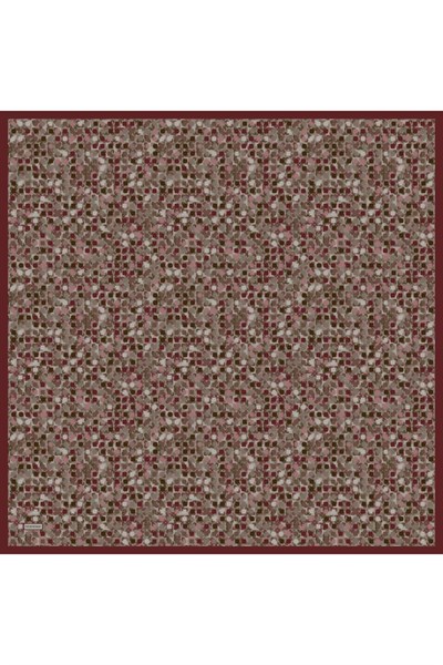 Soft Eşarp Retro Mozaik Küf Yeşili 90x90