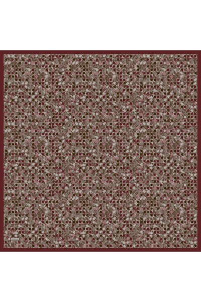 Soft Eşarp Retro Mozaik Küf Yeşili 90x90