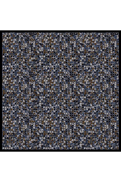 Soft Eşarp Retro Mozaik Mavi 90x90