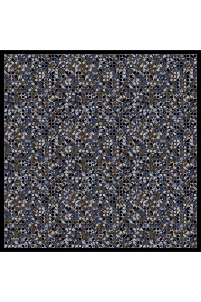 Soft Eşarp Retro Mozaik Mavi 90x90