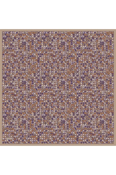 Soft Eşarp Retro Mozaik Mor 90x90