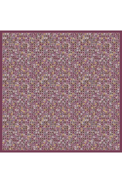 Soft Eşarp Retro Mozaik Pembe 90x90
