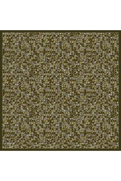 Soft Eşarp Retro Mozaik Yeşil 90x90