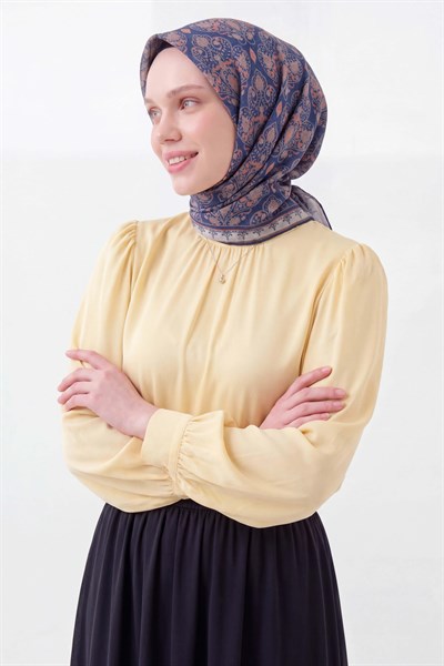 Soft Eşarp Rûmi Gece Mavisi 90x90