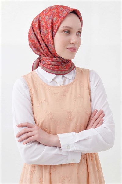 Soft Eşarp Rûmi Kırmızı 90x90