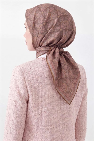 Soft Eşarp Rûmi Koyu Vizon 90x90