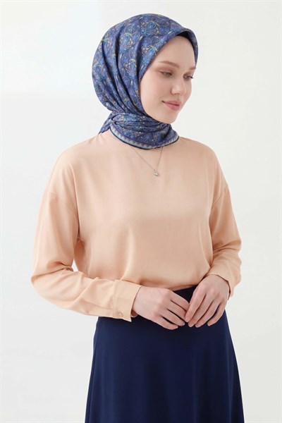 Soft Eşarp Rûmi Lacivert 90x90