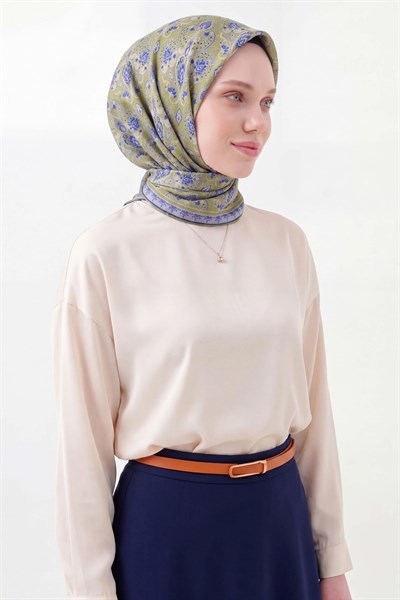 Soft Eşarp Rûmi Olive 90x90