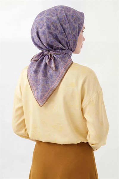 Soft Eşarp Rûmi Pastel Mor 90x90