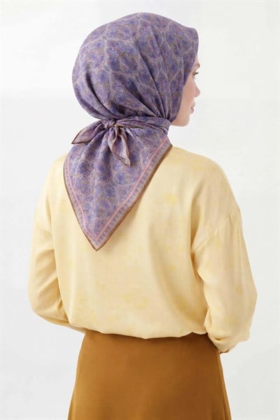 Soft Eşarp Rûmi Pastel Mor 90x90