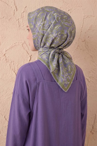 Soft Eşarp Şal Motif Bebe Mavi 90x90