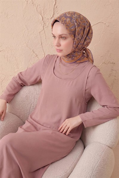 Soft Eşarp Şal Motif Eflatun 90x90
